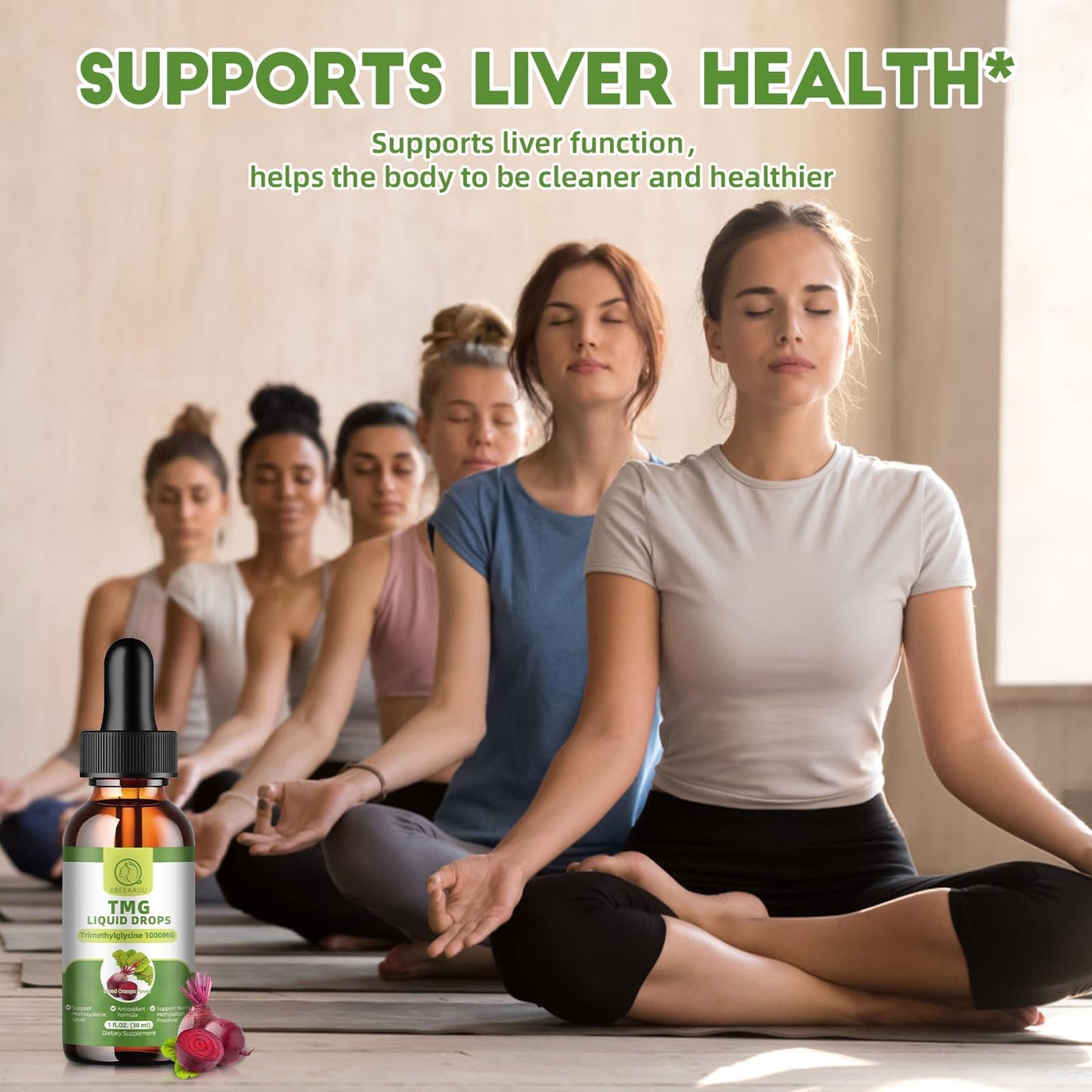 TMG Supplements 1000MG Liquid Drops – High-Absorption Betaine, Liver & Cognitive Support | Vegan, Non-GMO, Blood Orange Flavor (2 Pack)