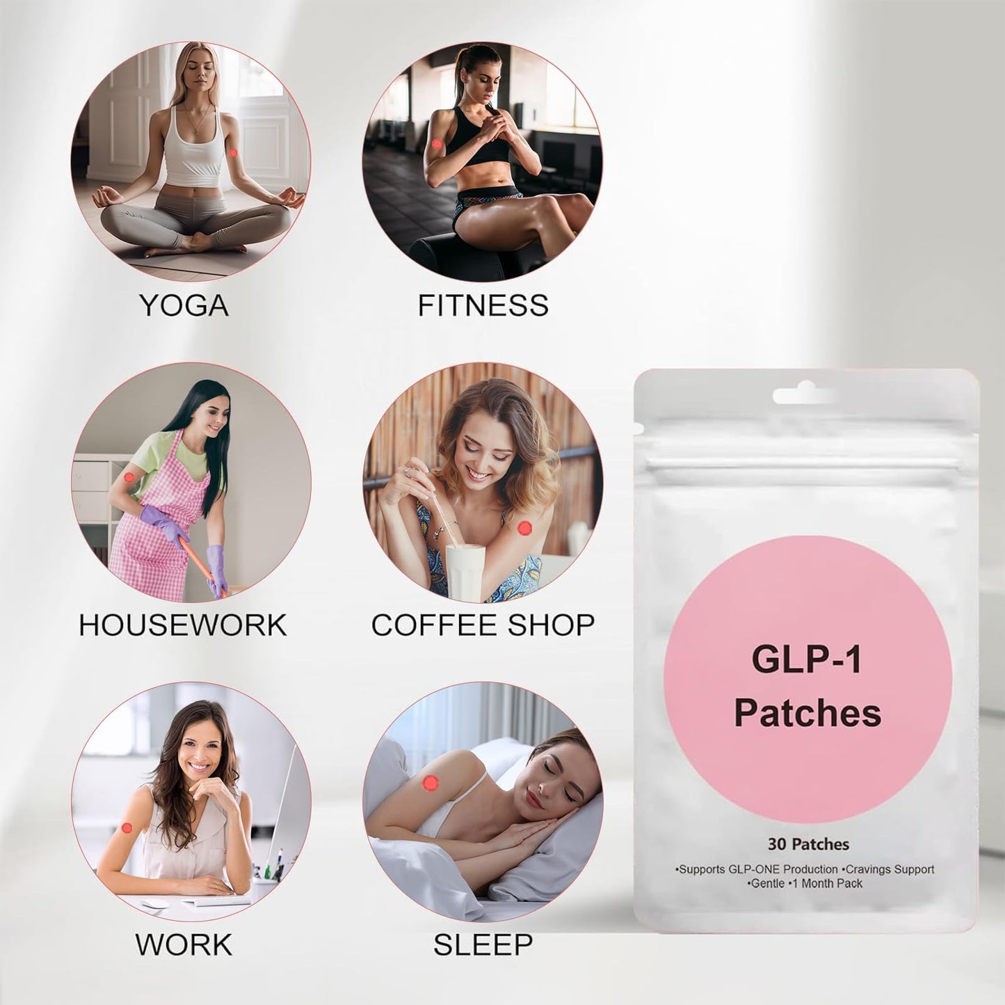 TMHBVI GLP-1 Patches – 30 Count for Men & Women GLP-1 Body Care