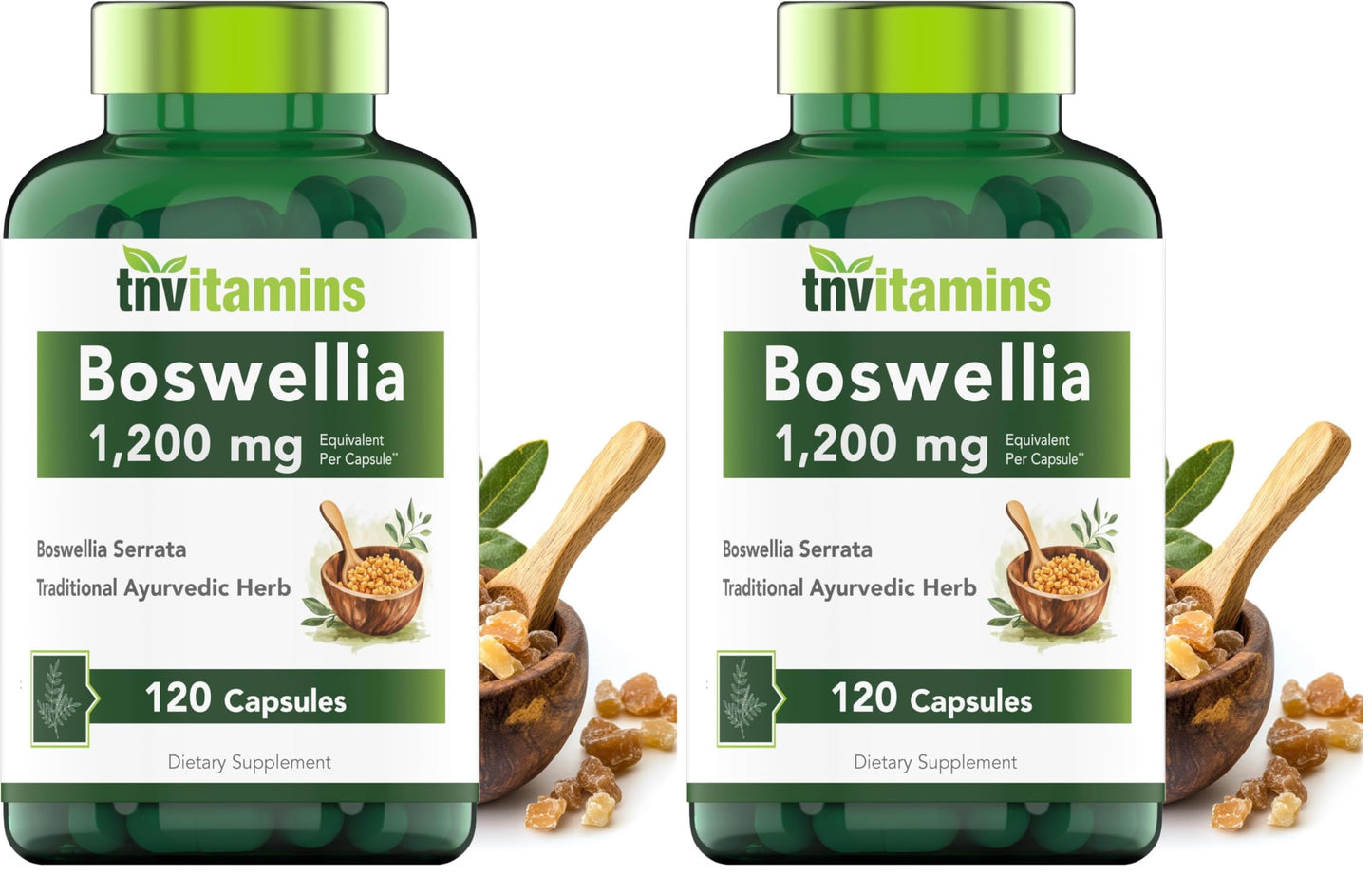 Boswellia Serrata 1200 MG Capsules | Joint Support | Frankincense (Pack of 2)