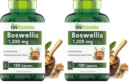 Boswellia Serrata 1200 MG Capsules | Joint Support | Frankincense (Pack of 2)