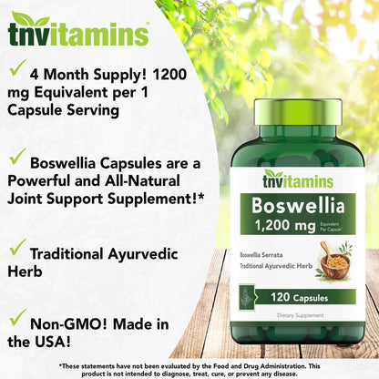 Boswellia Serrata Capsules 1200 MG – Joint Support | 120 Capsules