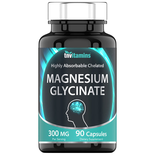 TNVitamins Magnesium Glycinate – 90 Capsules, 300mg per Serving