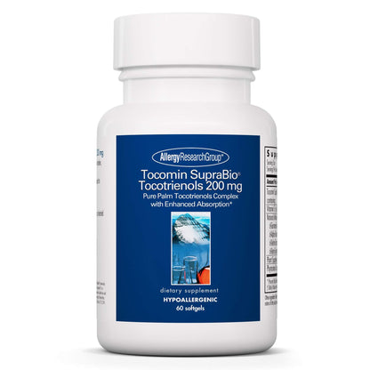 Allergy Research Group Tocomin SupraBio Tocotrienols 200 mg – Palm Tocotrienol Complex, Vitamin E | 60 Softgels