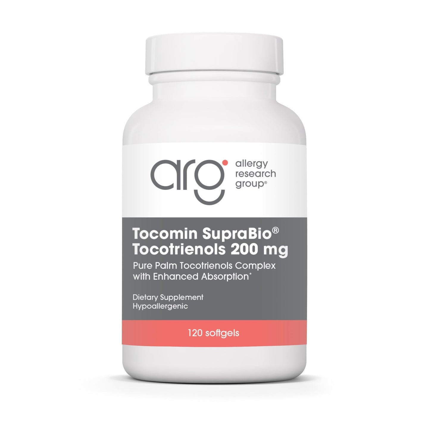 Allergy Research Group Tocomin SupraBio Tocotrienols 200 mg – Enhanced Absorption Palm Tocotrienol Complex (120 Count)