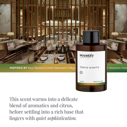 Scentify Tokyo Nights Aroma Oil Refill for Diffusers – 100ml (3.38oz)