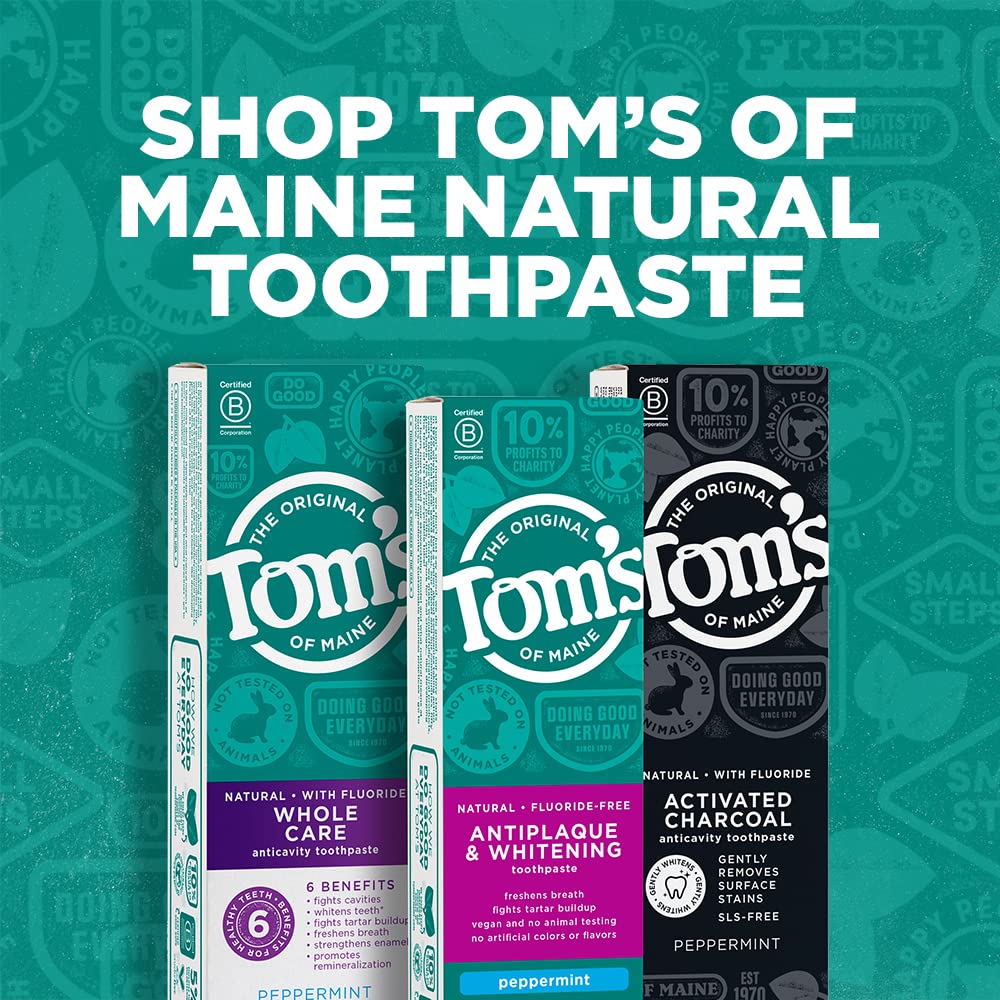 Tom's of Maine Fluoride-Free Antiplaque & Whitening Toothpaste – Spearmint, 5.5 oz (Pack of 2)