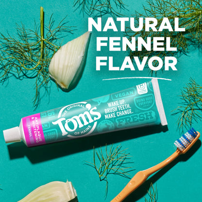 Tom's of Maine Antiplaque and Whitening Toothpaste - Fluoride Free, Fennel, 4.5 oz