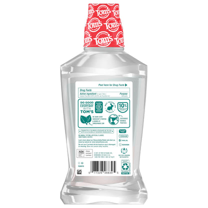 Tom's of Maine Children's Anticavity Fluoride Rinse Mouthwash – Silly Strawberry, 16 Fl Oz (Pack of 6) (Packaging May Vary)