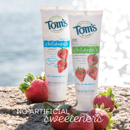 Tom's of Maine Fluoride-Free Kids Toothpaste – Silly Strawberry (3-pack)