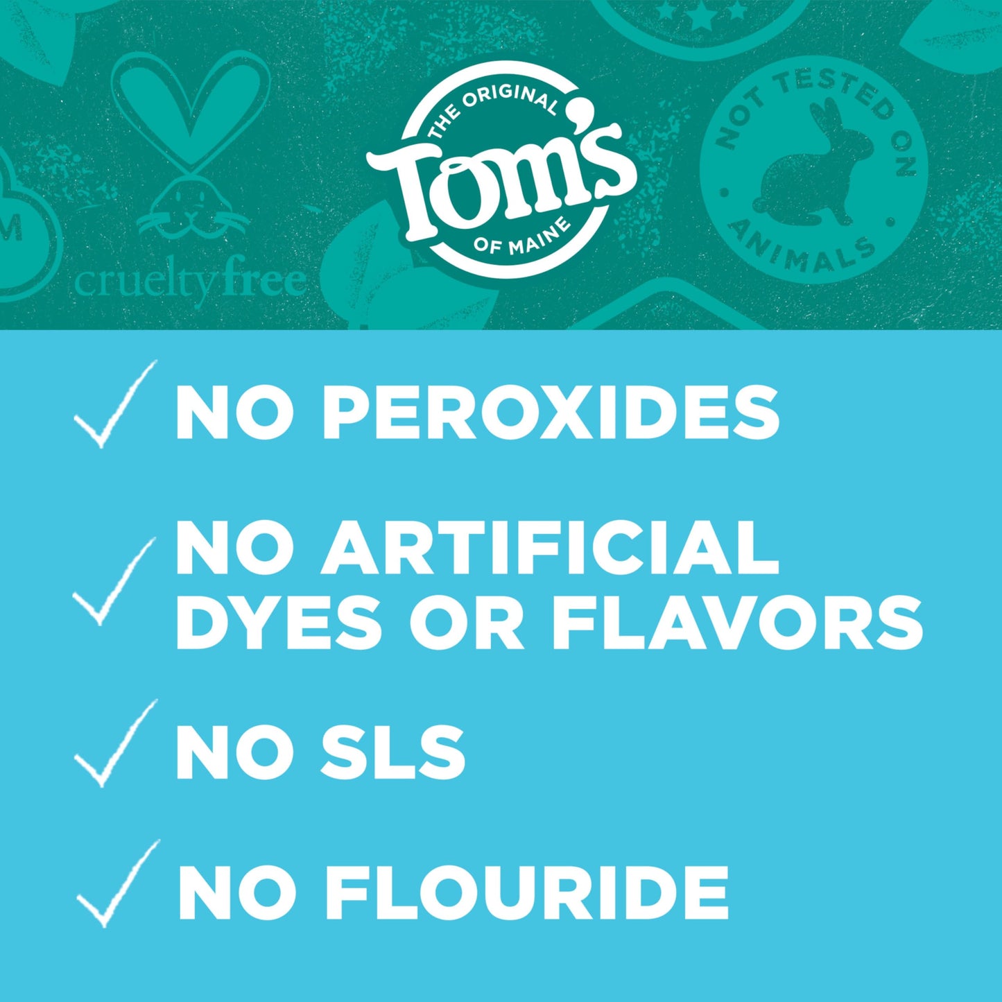 Tom’s of Maine Whiten Plus Coconut Oil Fluoride Free Toothpaste — Natural Whitening, Enamel Safe, Vegan, Gentle Mint, 4.0 Oz (Pack of 3)
