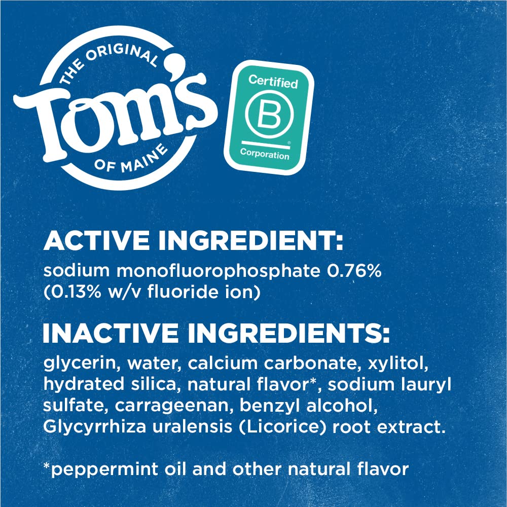 Tom's of Maine Wicked Fresh Natural Fluoride Toothpaste Cool Peppermint 4.7 oz 2-Pack