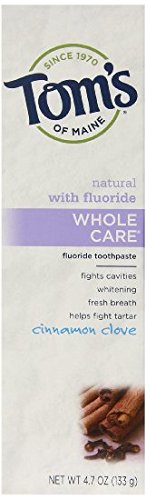 Tom's of Maine Natural Whole Care Toothpaste with Fluoride – Cinnamon Clove, 3 Count