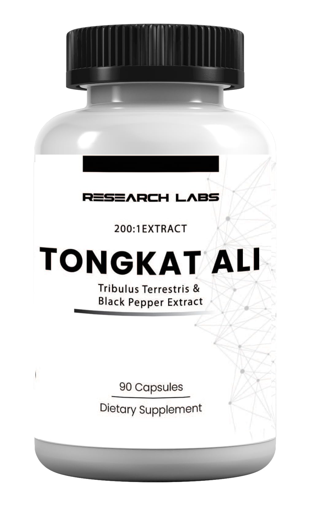 Research Labs Tongkat Ali Extract Capsules 200x — 200,000 mg | Strength, Drive & Performance