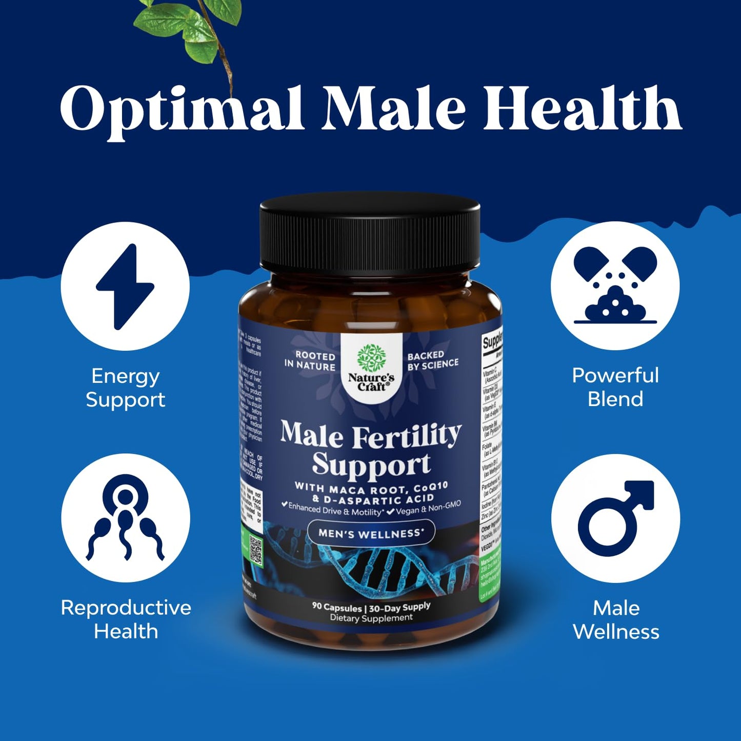 Pre-Conception Male Fertility Supplement | Sperm Motility & Volume Booster
