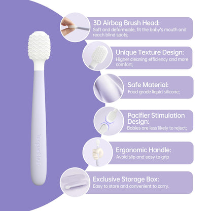 Tongueclear Kids Tongue Scraper - Baby Tongue Cleaner for Infants & Newborns