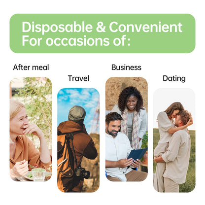 Tongueclear Disposable Finger Toothbrush for Adults – 60pcs Mint Flavor | Oral Cleaning Wipes