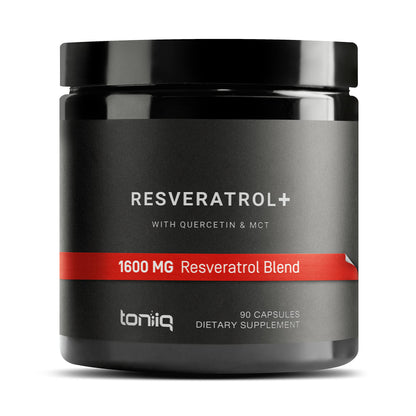 Toniiq 1600mg Resveratrol with MCT Oil – Ultra Purity, 3rd-Party Tested