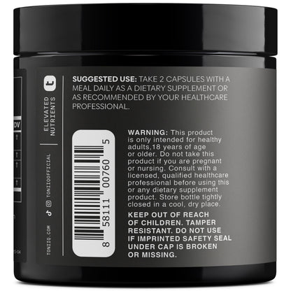 Toniiq Ashwagandha 40:1 Extract – 25% Withanolides | 120 Capsules