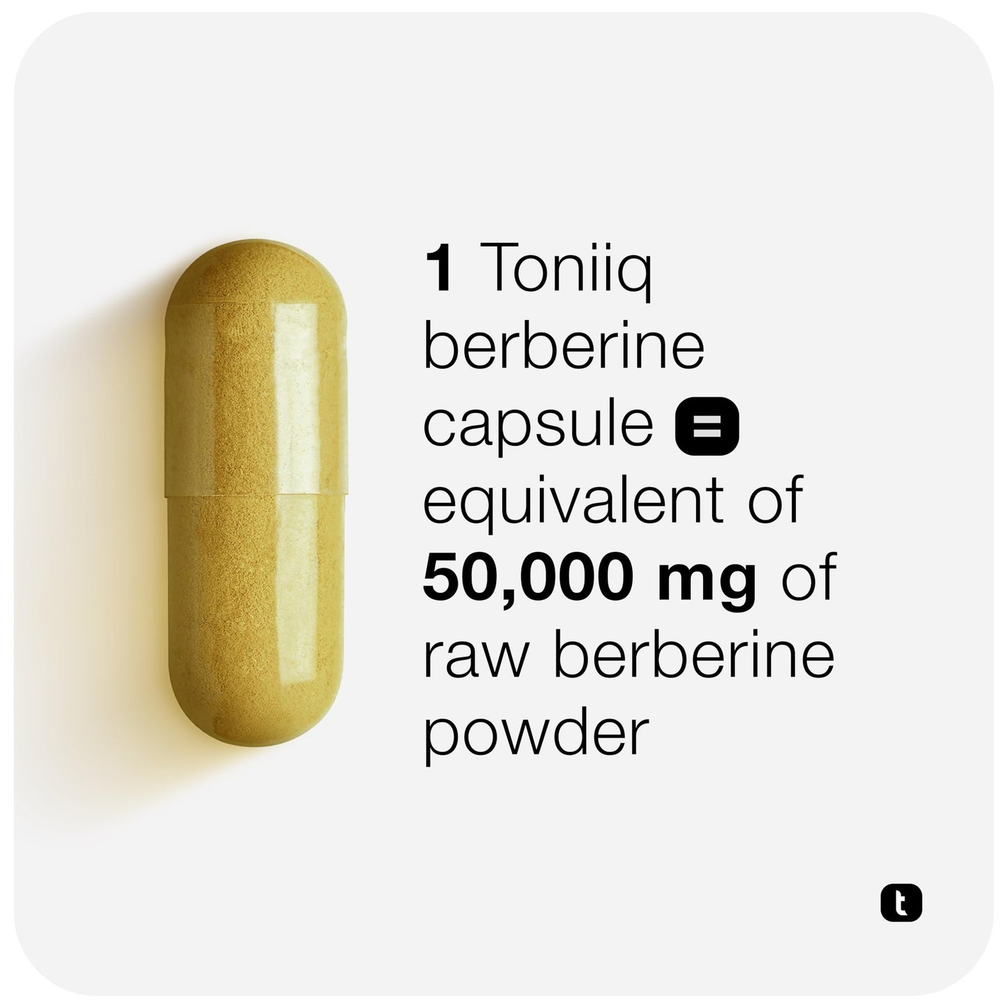 Toniiq Berberine HCl 97% – Himalayas 100:1 Extract, 90 Veg Capsules | 500 mg