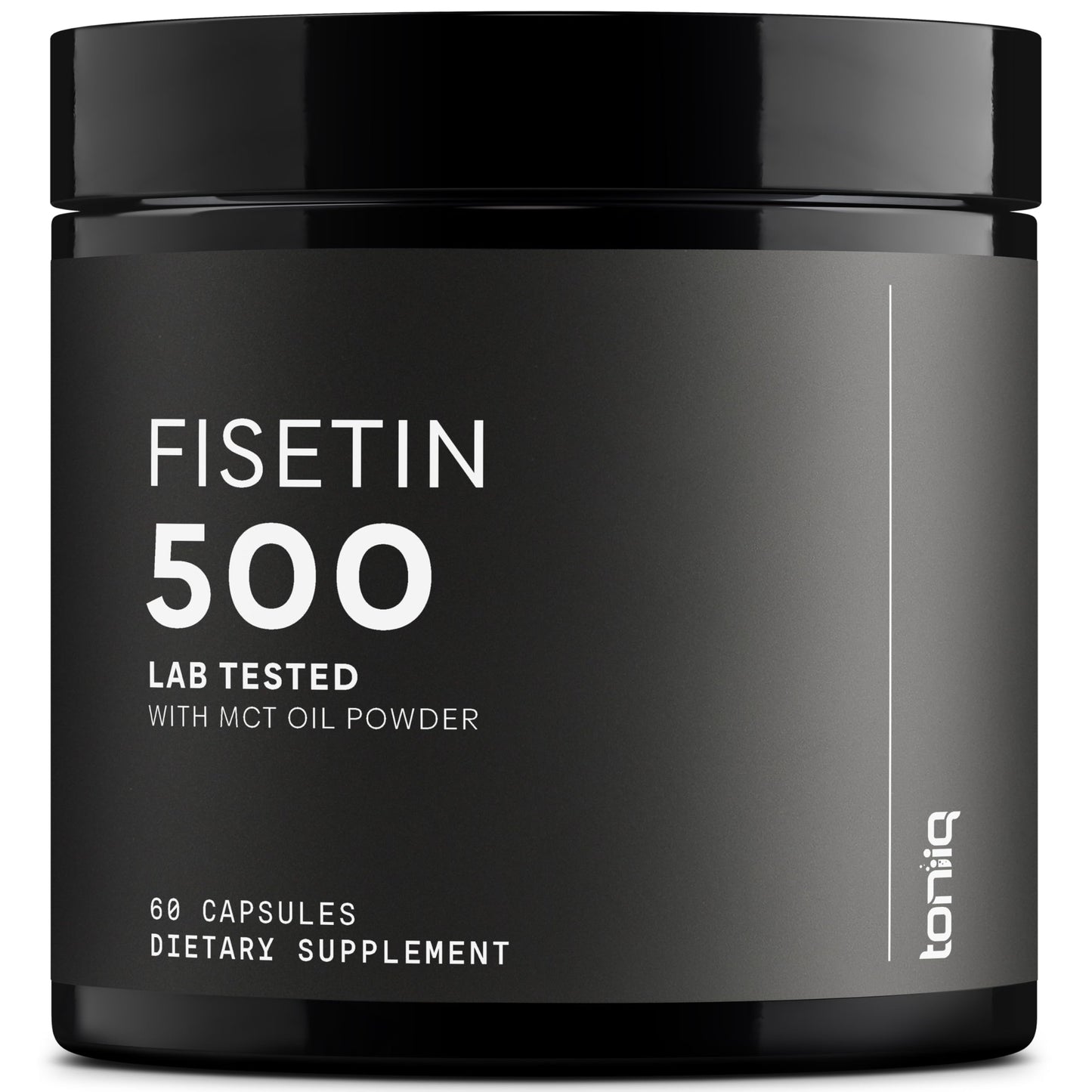 Toniiq Ultra High Purity Fisetin 500mg | 98%+ Purified, MCT-Enhanced Absorption | 60 Capsules