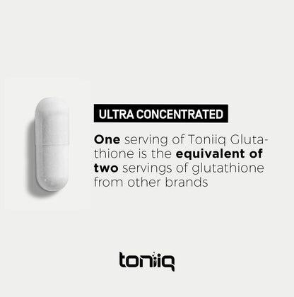 Toniiq Glutathione 1000mg - 98%+ Pure, 120 Capsules