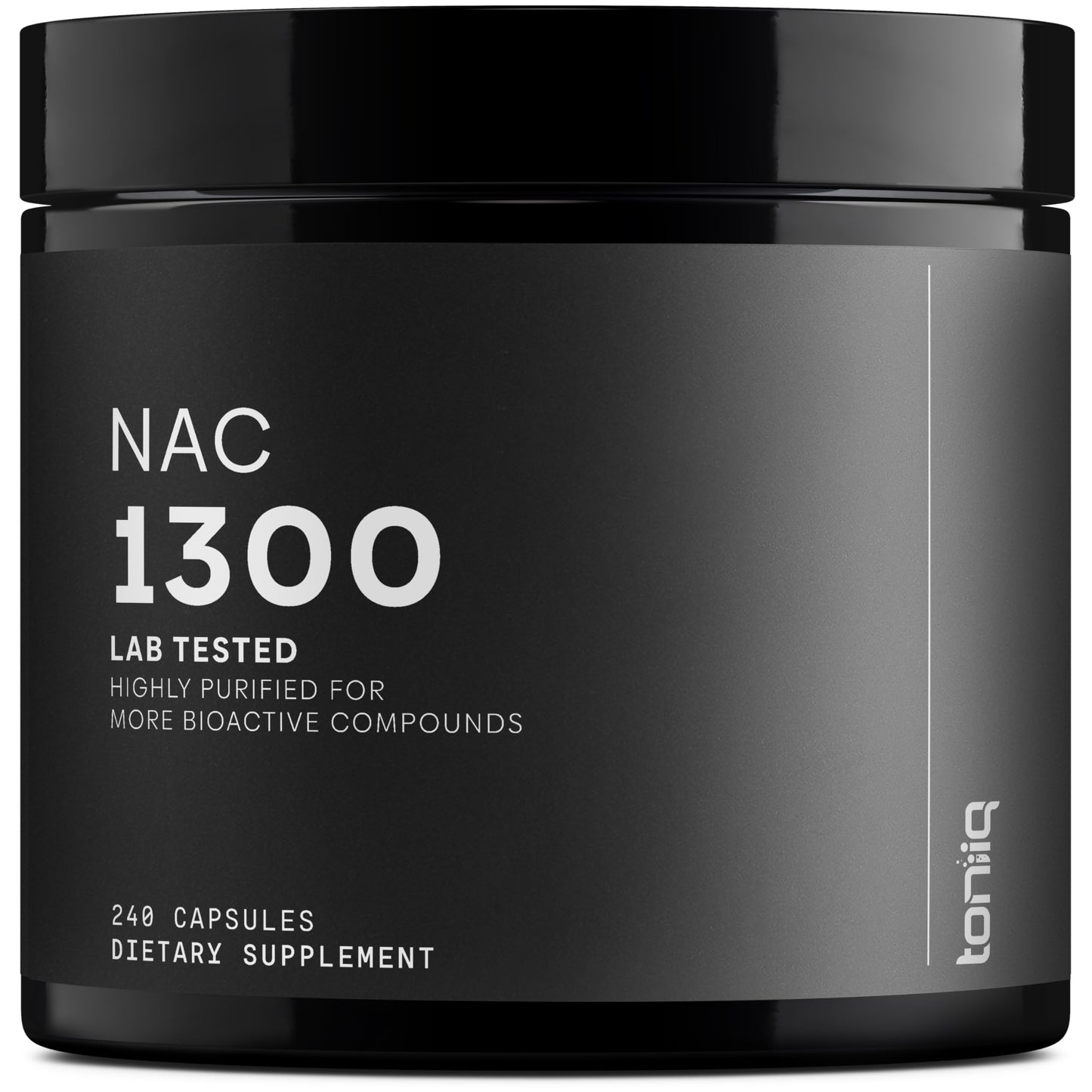 Toniiq NAC 1300mg – 4 Month Supply | 98%+ Purity | 240 Veg Capsules | Lab Tested