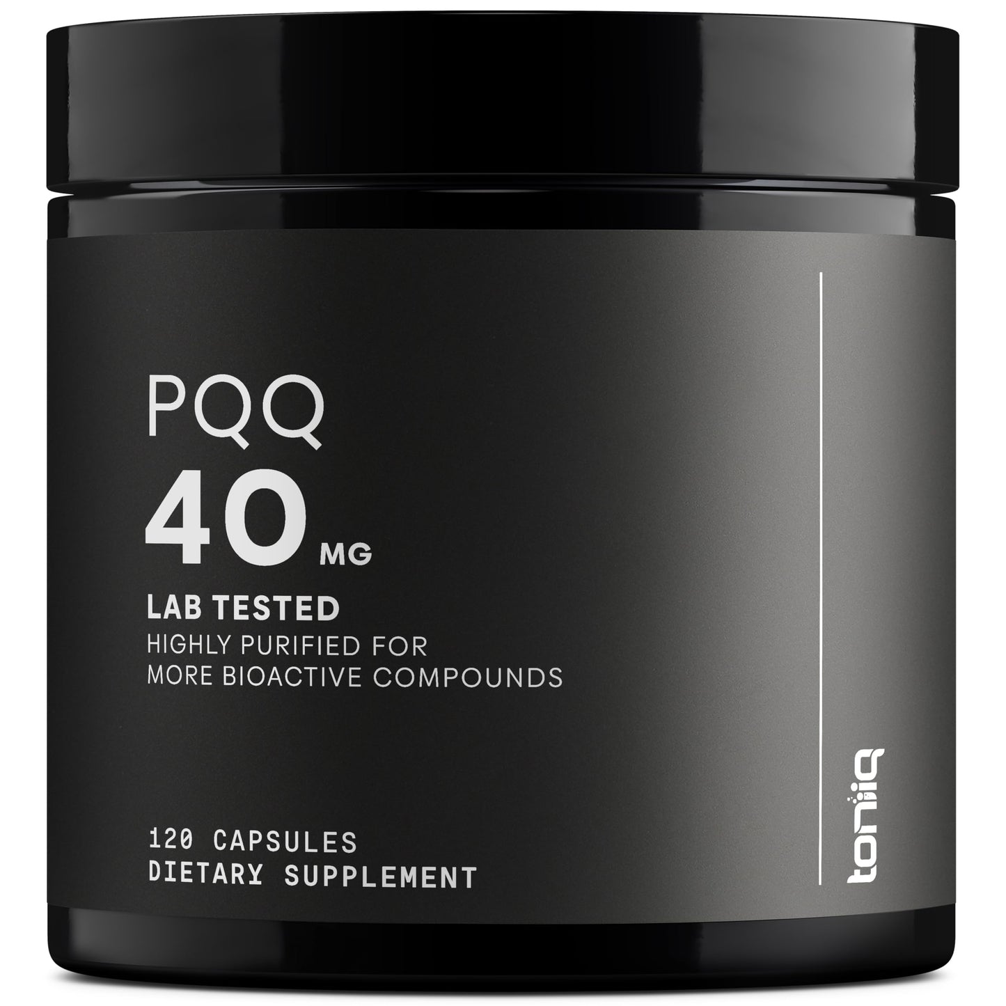 Toniiq 99%+ 40mg PQQ Supplement - Ultra High Purity, 120 Veg Capsules