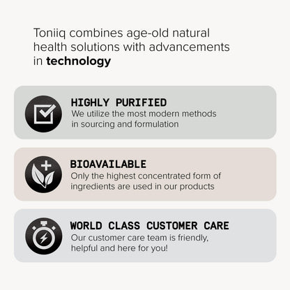 Toniiq Ultra High Purity Quercetin Capsules - 95%+ Purified, 1000mg Per Serving, 120 Capsules