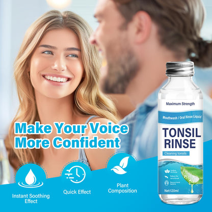 Tonsil Stone Remover – Alcohol-Free Natural Oral Rinse for Soothing Tonsils & Fighting Bad Breath (4 Fl Oz)