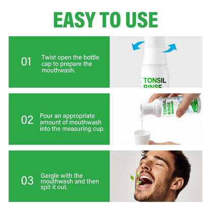 Tonsil Stone Remover, Natural Oral Rinse Liquid wihout Alcohol, Tonsil Stone Mouthwash to Help Soothe Tonsils, Fight Bad Breath