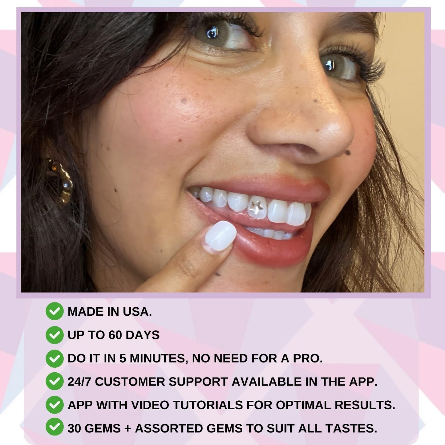 Tooth Gem Kit Pro for Beginners & Pros – 30+ Gems, Glue & UV Light, Made in USA