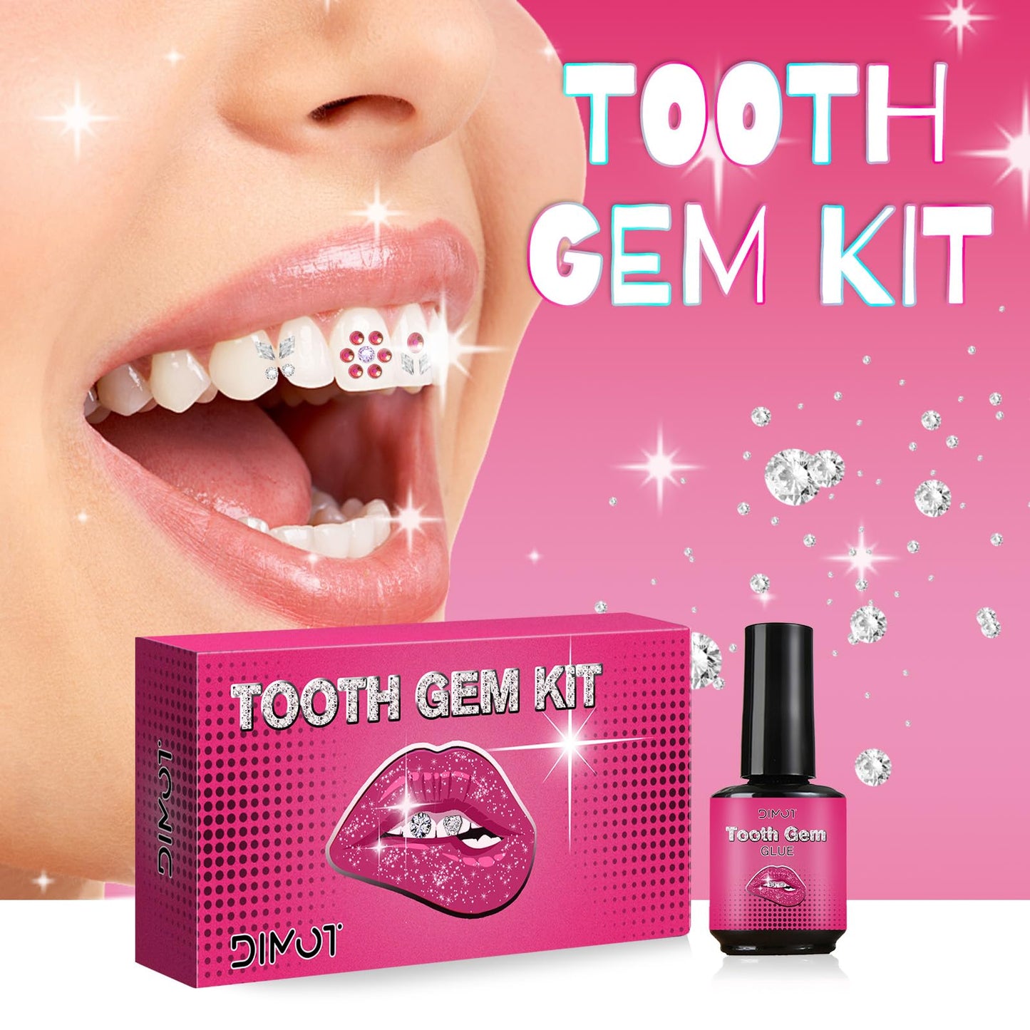 Tooth Gems Kit with Light — 139-Piece DIY Tooth Jewelry Set (2025) for Men & Women