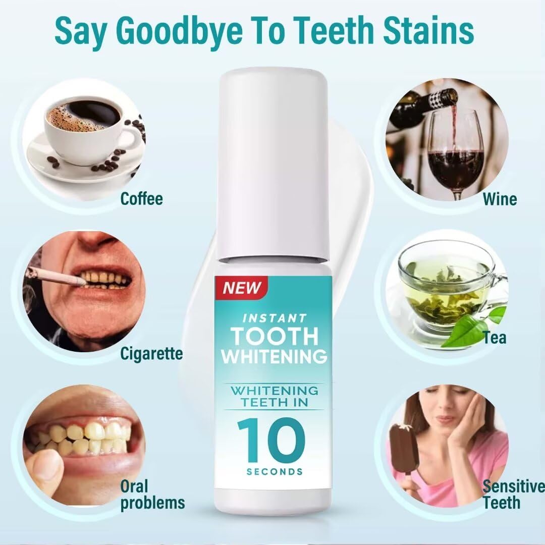 Tooth Paint – Instant White Teeth Whitening Kit | Portable Teeth Whitening Paint for a Confident Smile