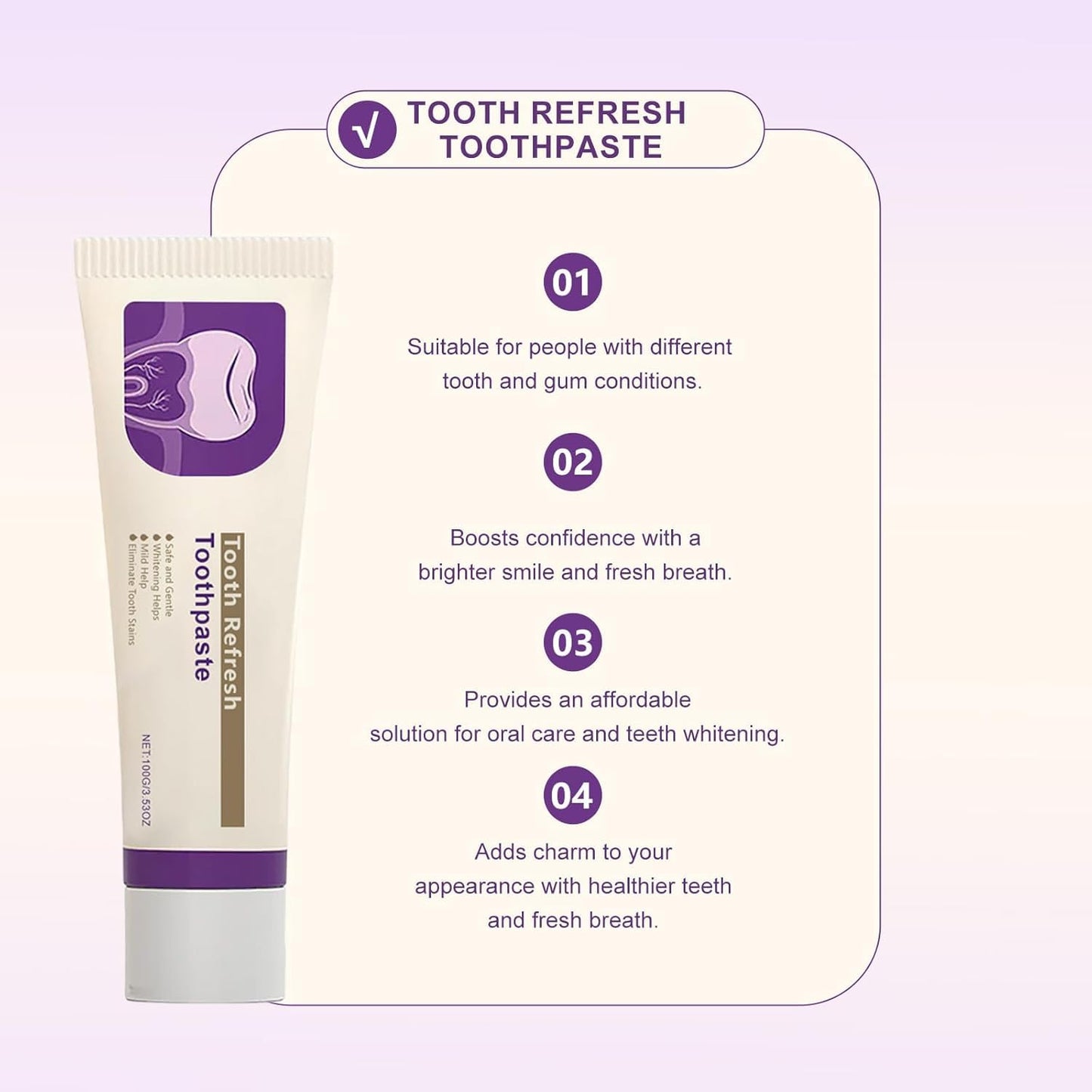 Tooth Refresh Toothpaste – Natural Fresh Breath & Enamel Care (2-Pack)