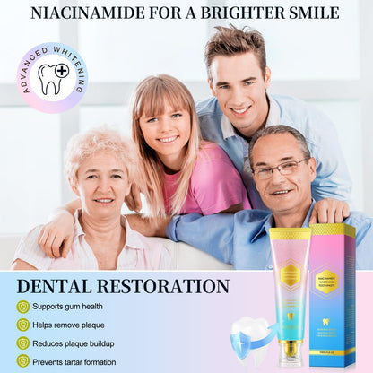 Niacinamide Whitening Toothpaste – Mint & Peach, 3.53oz | Whitening & Gum Health