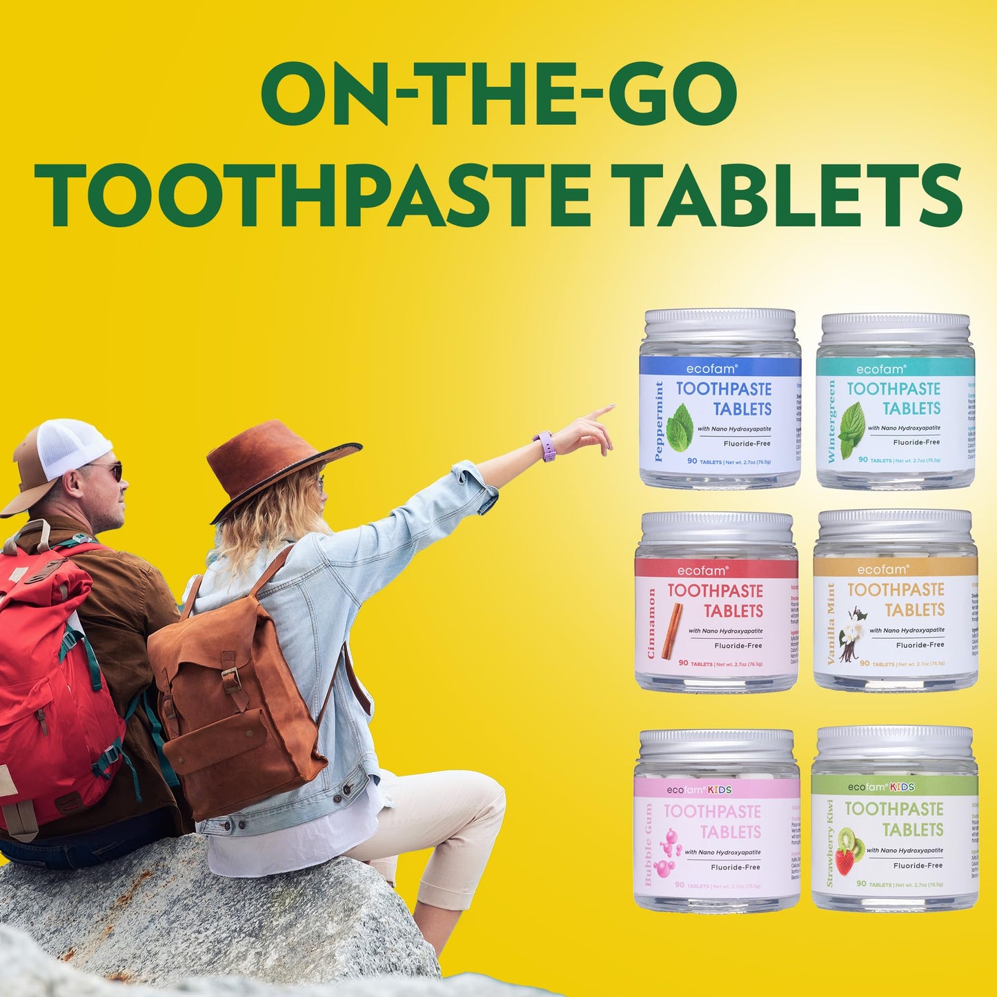 Toothpaste Tablets Vanilla Mint – Nano Hydroxyapatite, Fluoride Free, 350 Tabs