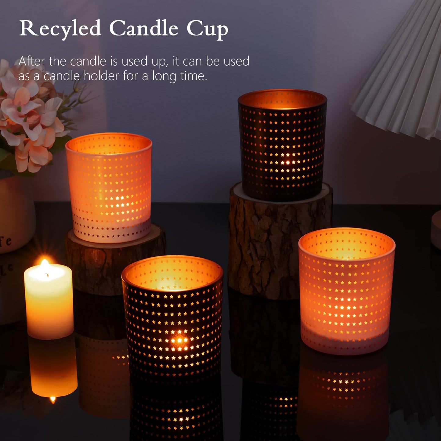 Toptime Scented Candles 4 Pack – Lavender, Vanilla, Rose & Coffee | 22.5 oz Soy Wax Aromatherapy