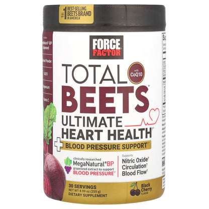 Total Beets Ultimate Heart Health - Blood Pressure Support with CoQ10, Beet Root Powder and Grape Seed Extract | 30 Servings