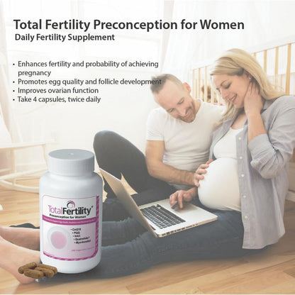 Total Fertility Preconception for Women | Egg Health & Ovulatory Support | 240 Capsules
