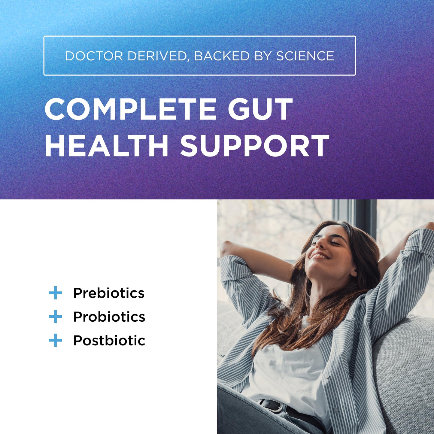 DR. EMIL NUTRITION Total Gut Health Complex – Prebiotic, Probiotic & Postbiotic Digestive Health Supplement | 120 Capsules