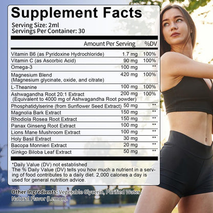 Totaria Cortisol Drops – Hormone Balance for Women & Men | Magnesium, Ashwagandha, L-Theanine
