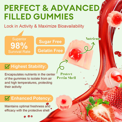 Totaria Sugar Free 5-in-1 Probiotic Gummies – 60 Count | Digestive & Immune Support | Vegan