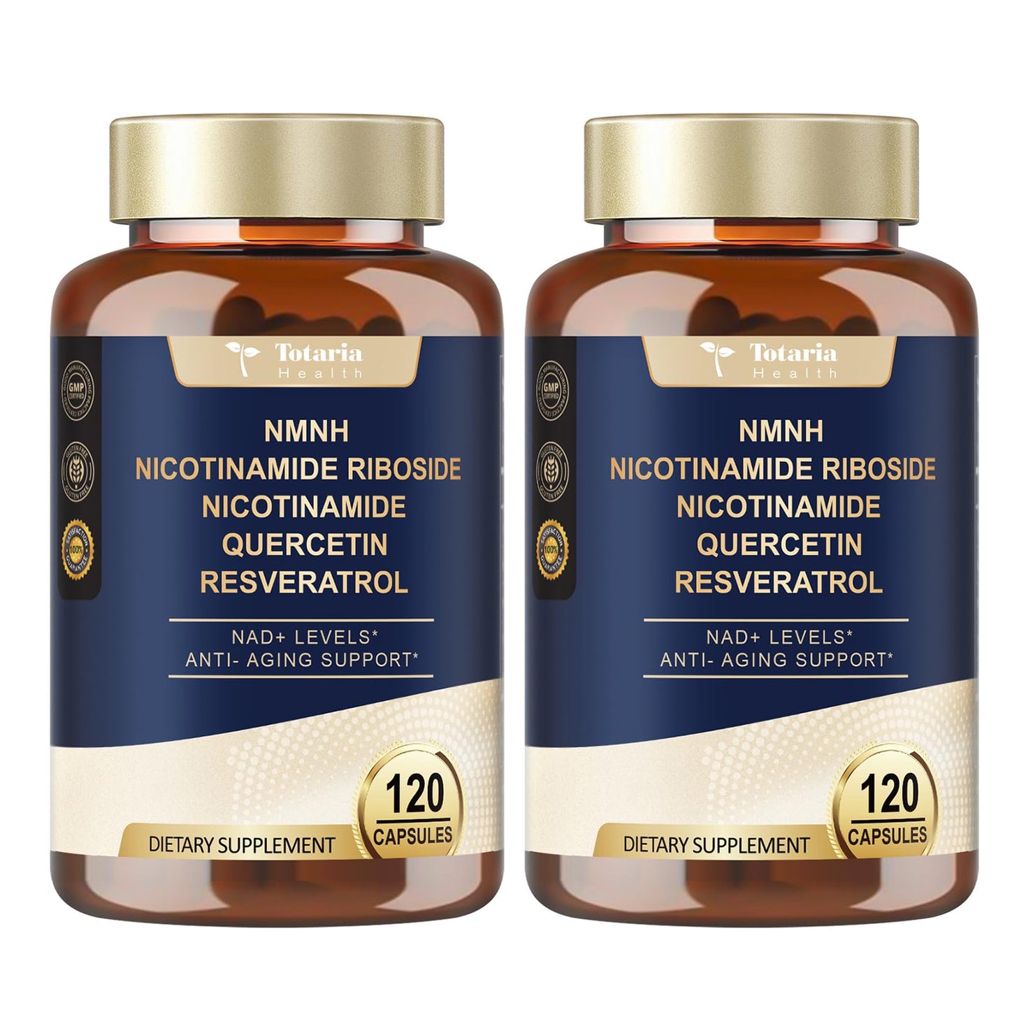 Totaria NMNH Supplement with Niacinamide, Quercetin & Resveratrol for NAD+ Support