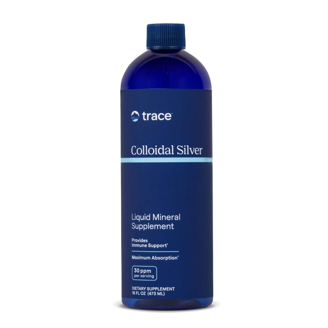 Trace Minerals Colloidal Silver – High-Potency Pure Colloidal Silver Drops for Immune Support | Gluten-Free & Vegan, 16 fl oz