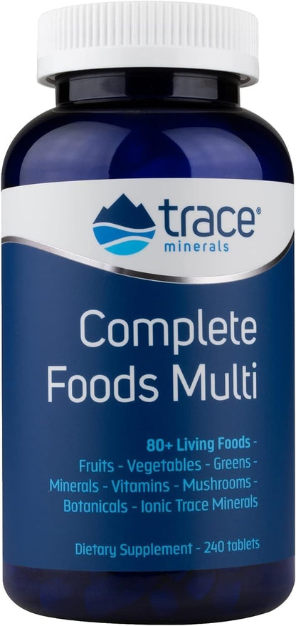 Trace Minerals Complete Foods Multi – Daily Multivitamin with Ionic Trace Minerals (240 Tabs)