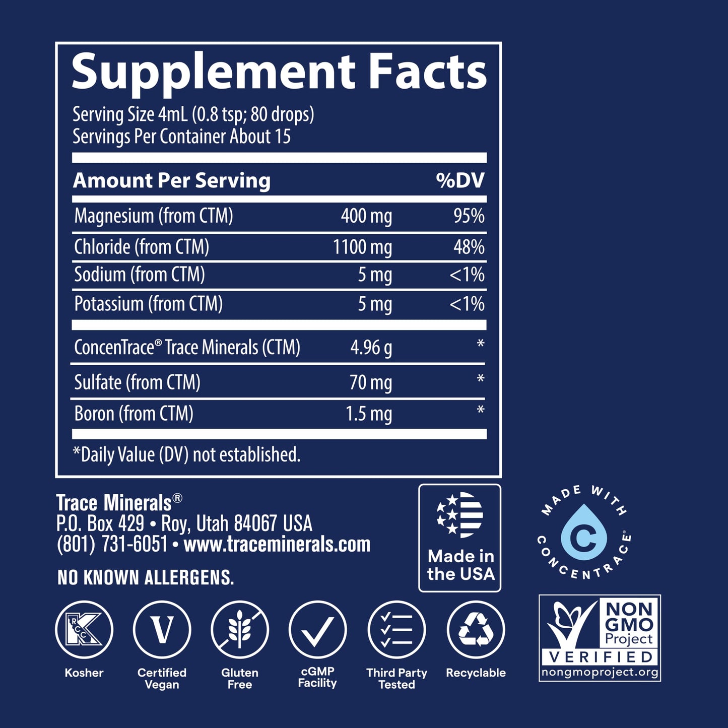 Trace Minerals Ionic Magnesium – Liquid Magnesium for Energy & Nerve Support – 2 fl oz