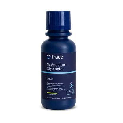 Trace Minerals Magnesium Glycinate Liquid Supplement – 8 fl oz (30 Servings) – Lemon Lime Flavor – For Men, Women & Teens