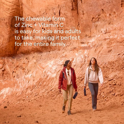 Trace Minerals Zinc + Vitamin C Chewable Wafers — Immune Support & Antioxidant (60 Servings)