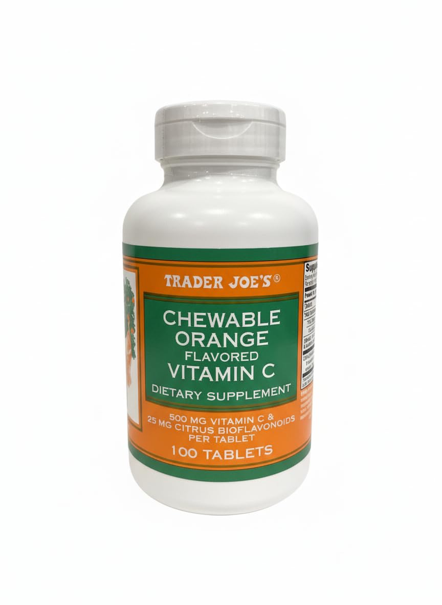 Trader Joe's Chewable Orange Flavored Vitamin C – 100 Tablets