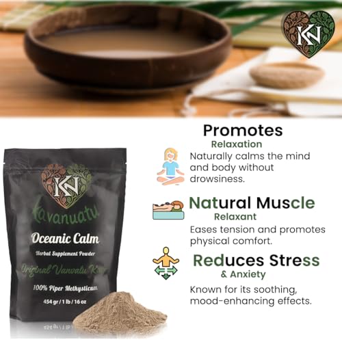 KAVANUATU Noble Kava Powder – Organic, Vegan, Non-GMO (8oz)
